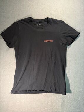 Kryptek Men's Black Short Sleeve Crew Neck T-Shirt with Red Logo
